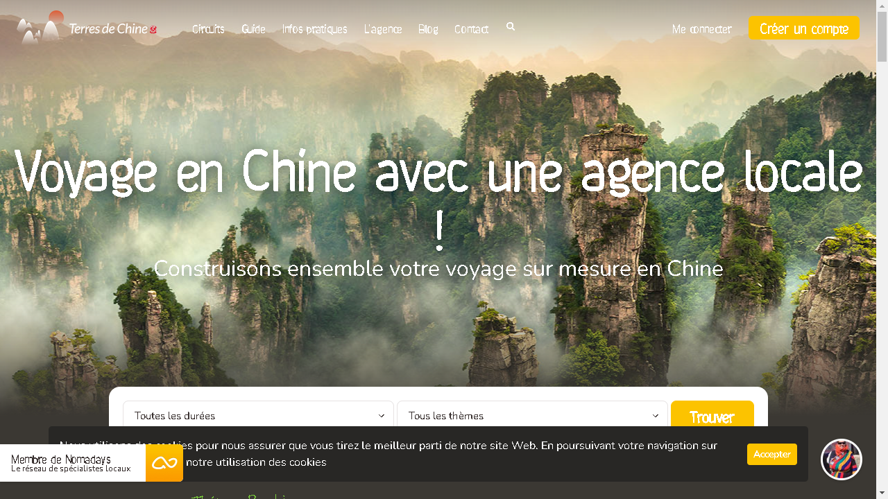 Capture d'écran de https://www.voyage-chine.com/